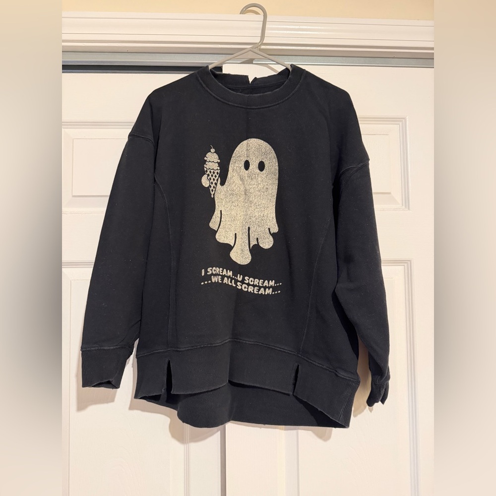 Aerie Black Ghost Graphic Sweatshirt